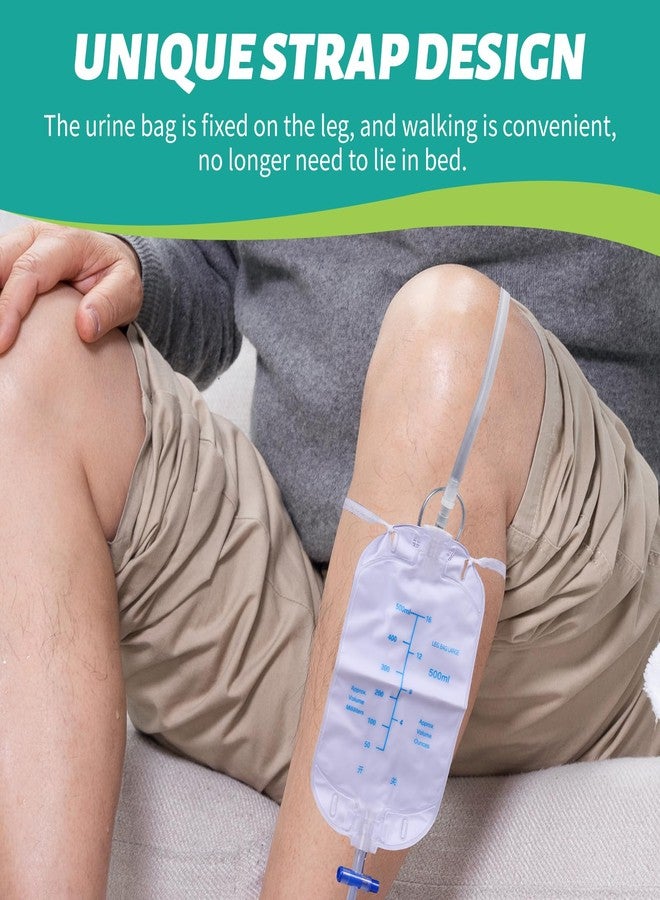 lefeke Wearable Urine Bag Male Urinal Bag Incontinence Pants for Men, Reusable Portable Male Collection Bags Urinal System with Collection Bag Portable Leak Proof Leg Pee for Elder (M) - Image 5