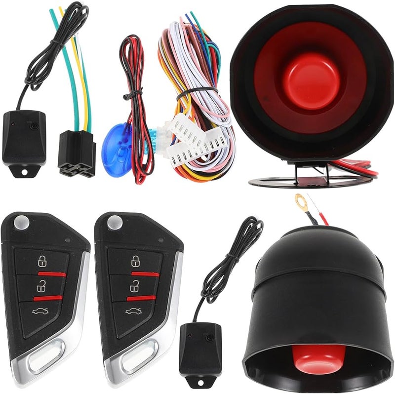Keyless Entry Car Alarm System With Remote Start Kit Anti Theft Security For Vehicle - Image 1