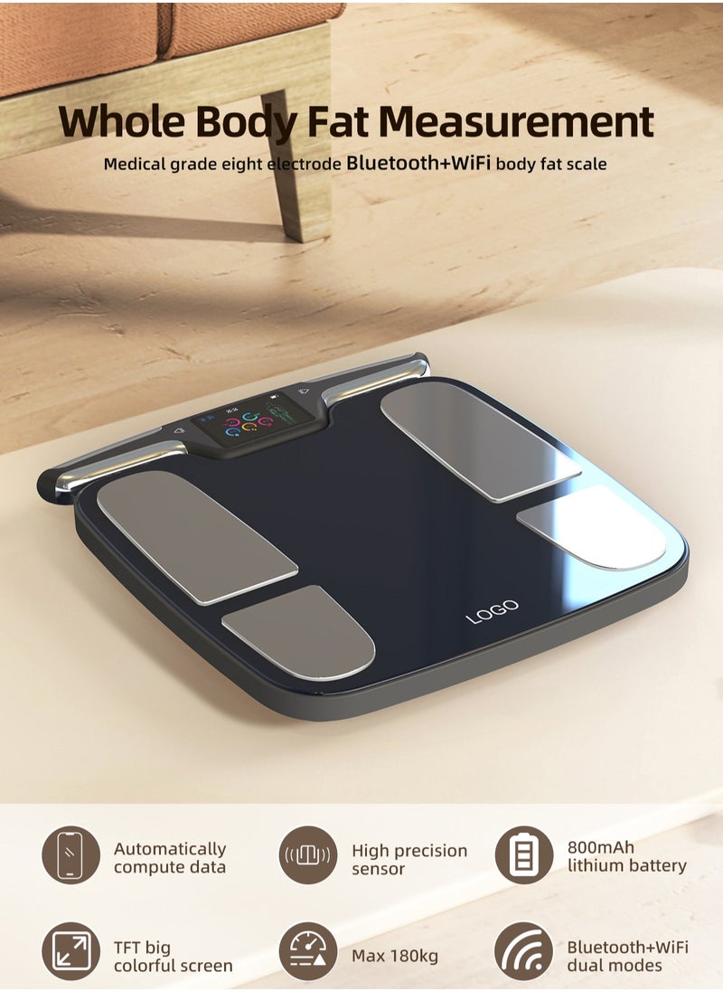 Eight-electrode human body weight scale, electronic scale, intelligent body fat scale, compatible with Xiaomi, Huawei, iPhone. - pzsku/Z5B098ED55739ED4EB70CZ/45/_/1729584646/c5938213-6997-4bfc-95da-a62484182b1b