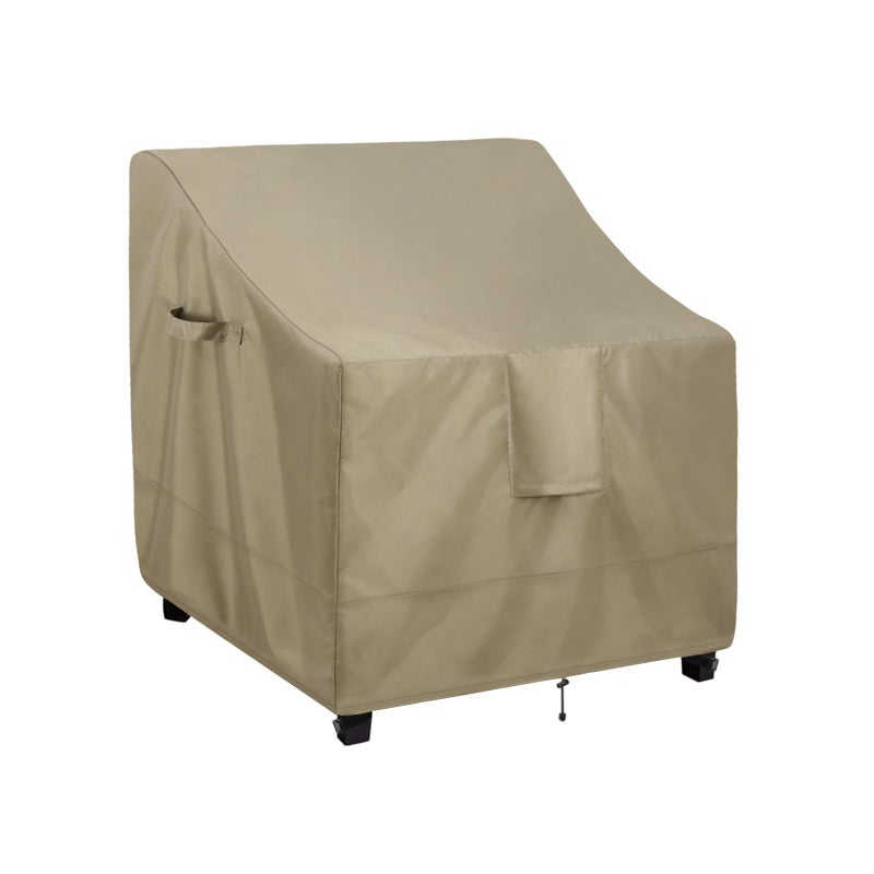 OutdoorLines Outdoor Waterproof Furniture Chair Cover  UVResistant Patio Lawn Chair Covers for Outdoor Furniture Windproof Heavy Duty Chair Covering 1 Pack 335Wx315Dx36H Inches Camel