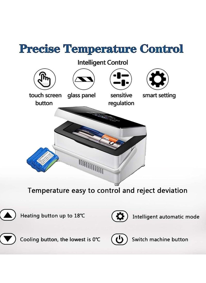 XiuWoo Portable Mini Drug Refrigerator, Insulin Cooler Travel Case Box, Usb Rechargeable Constant Temperature With Bag And Handle, Medicine Refrigerated Boxes  - Image 3