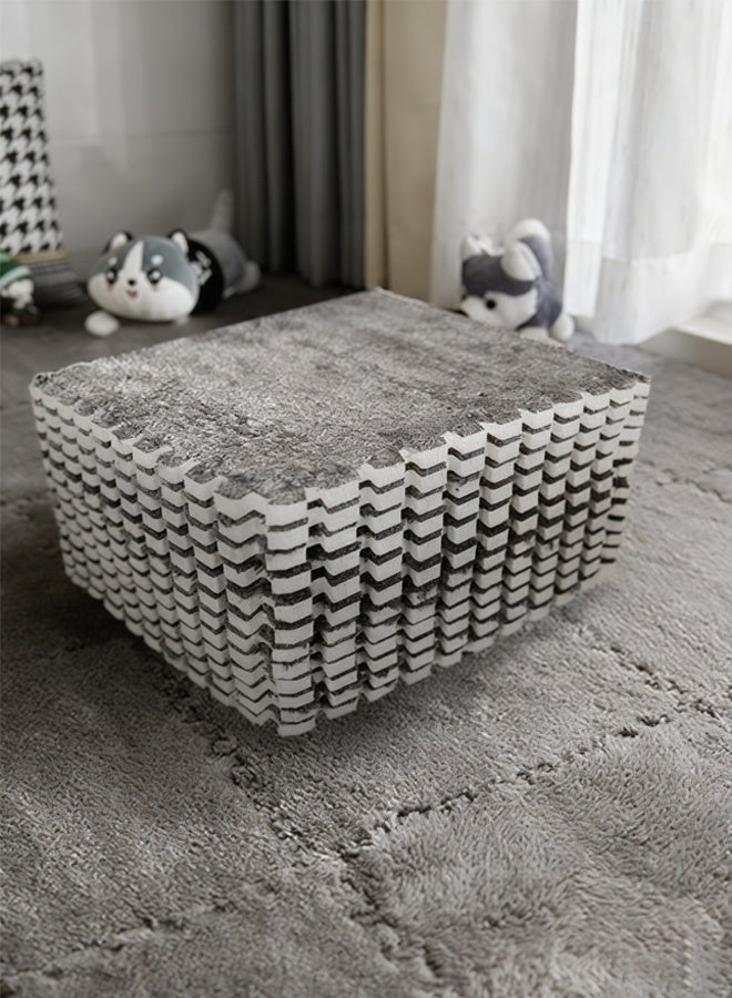 Interlocking Carpet Shaggy Soft EVA Foam Mats Fluffy Area Rugs Protective Floor Tiles Exercise Play Mat for Children Kids Room Home Parlor Bedroom 6pcs - Image 1