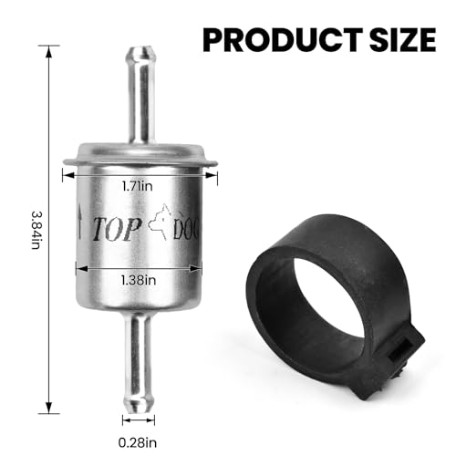 XYRVICT 1/4 Inline Fuel Filter - 50 Micron High Pressure Aluminum Gas Filter - Automotive Diesel Fuel Filters for Lawn Mower Small Engine Motorcycle ATV Marine Truck Tractor Boat, High Flow (1/4 Inch) - Image 5
