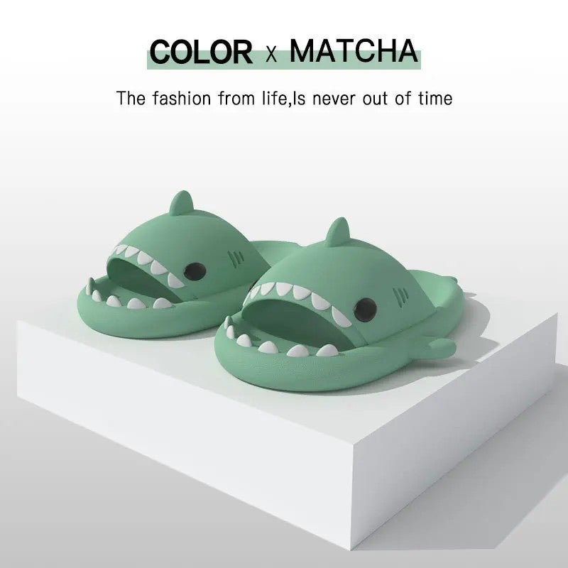 Y&D Summer Shark Insulated Home for Slippers for Men and Women Cute Couple's Design with EVA Outsole Popular Outer-Wear for Use - Image 1