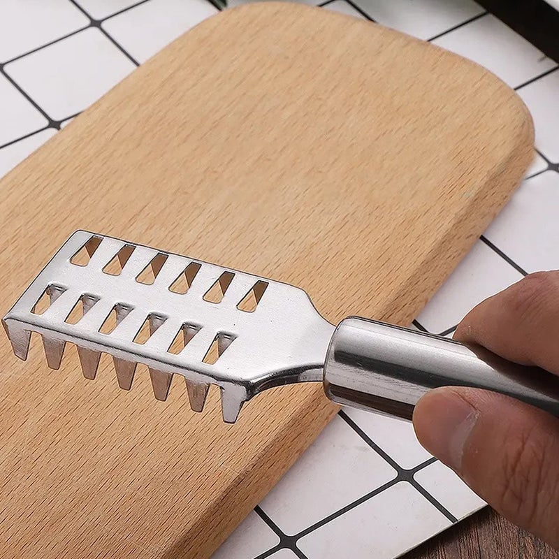 Alitocrat Alitocrat Fish Scale Remover Scraper Stainless Steel Fish Cutting Tools Sawtooth Easily Remove Fish ScalesCleaning Brush Scraper Kitchen Tool  - Image 4