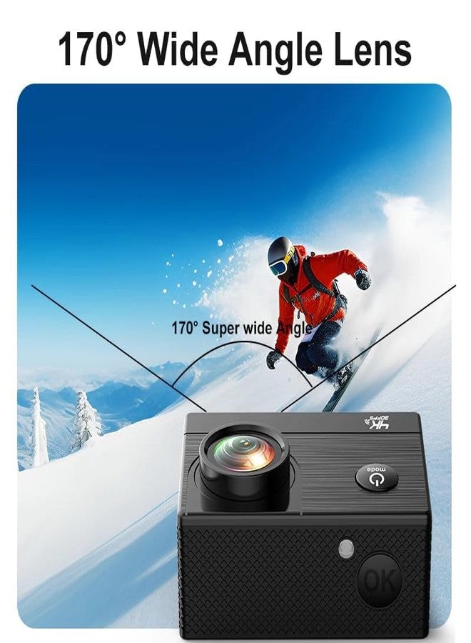 Drumstone (𝐃𝐨𝐧'𝐭 𝐌𝐢𝐬𝐬 𝐎𝐟𝐟𝐞𝐫 𝟏𝟓 𝐘𝐞𝐚𝐫𝐬 𝐖𝐚𝐫𝐫𝐚𝐧𝐭𝐲) 4K 30FPS Action Camera with Stabilization, 4X Zoom, Waterproof up to 98ft, WiFi Sports Camera for Outdoor Sports - Image 5