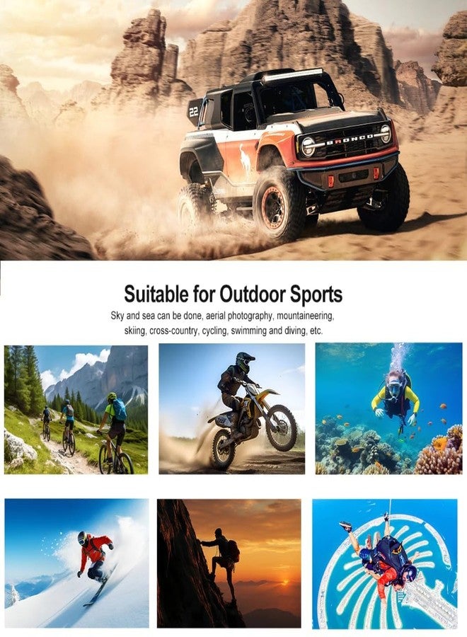 Drumstone (𝐃𝐨𝐧'𝐭 𝐌𝐢𝐬𝐬 𝐎𝐟𝐟𝐞𝐫 𝟏𝟓 𝐘𝐞𝐚𝐫𝐬 𝐖𝐚𝐫𝐫𝐚𝐧𝐭𝐲) 4K 30FPS Action Camera with Stabilization, 4X Zoom, Waterproof up to 98ft, WiFi Sports Camera for Outdoor Sports - Image 4