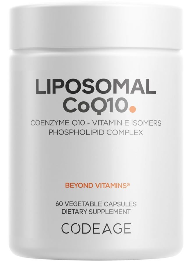 Codeage Coq10 Liposomal Supplement: 125 Mg Coenzyme Q10 With Vitamin E Isomers and Tocopherols. 2 Month Supply. 1 Capsule Per Serving. Liposomal Supply. Vegan, Non-GMO & Gluten Free - Image 1
