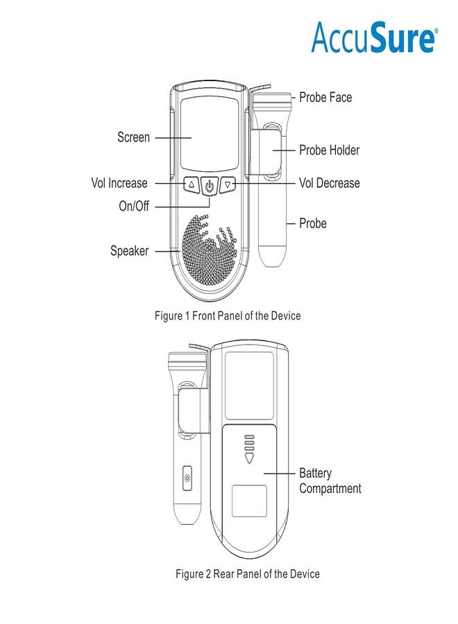 AccuSure Fetal Doppler for Doctors and Mothers Fetal Heart Rate Monitor with USB Charging and LCD Display - Image 5