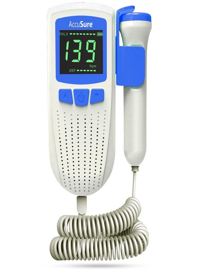 AccuSure Fetal Doppler for Doctors and Mothers Fetal Heart Rate Monitor with USB Charging and LCD Display - Image 1