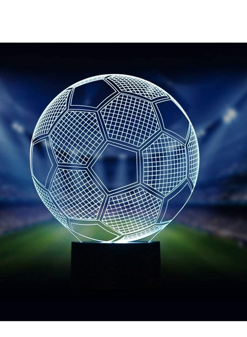 3D althiqahkey Illusion Soccer 3D Night Lamp with 7 LED Colors for Kids - Image 2