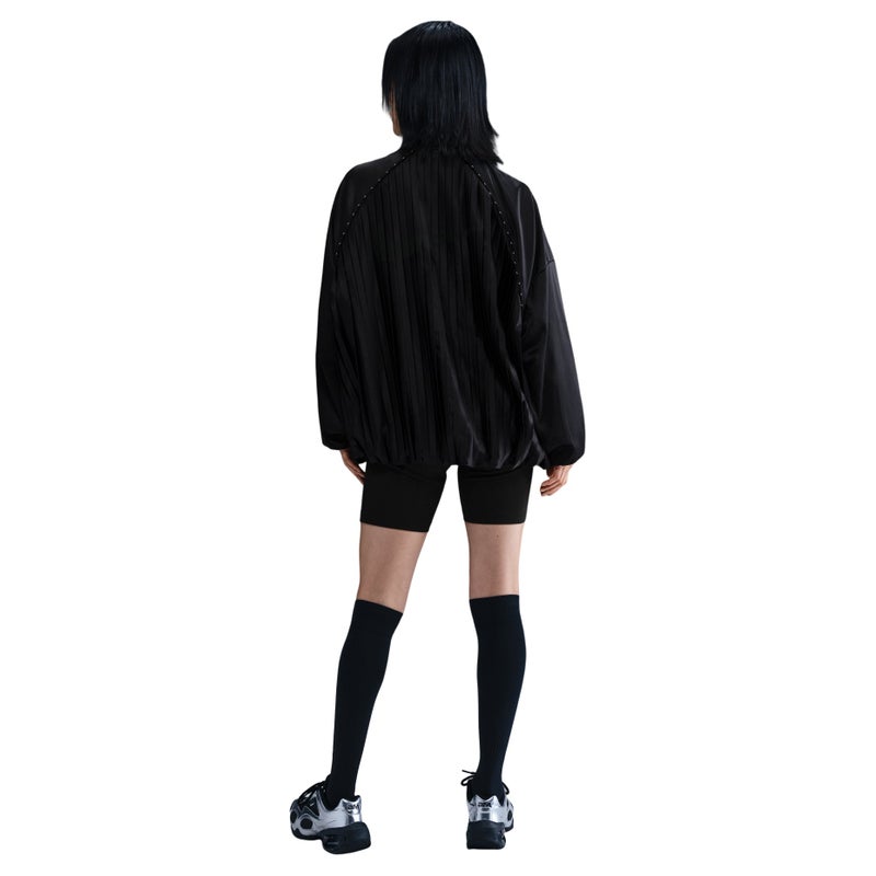 Nike (WMNS) Nike Pleated Tracksuit Jacket Asia Sizing 'Black' - Image 3
