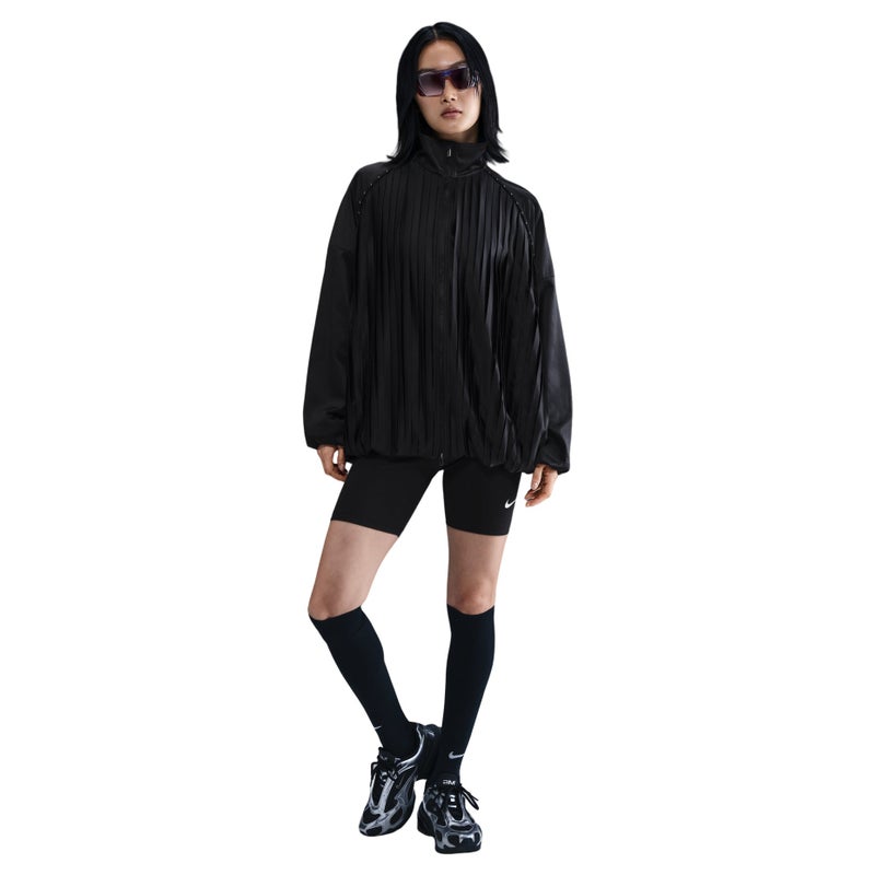 Nike (WMNS) Nike Pleated Tracksuit Jacket Asia Sizing 'Black' - Image 4