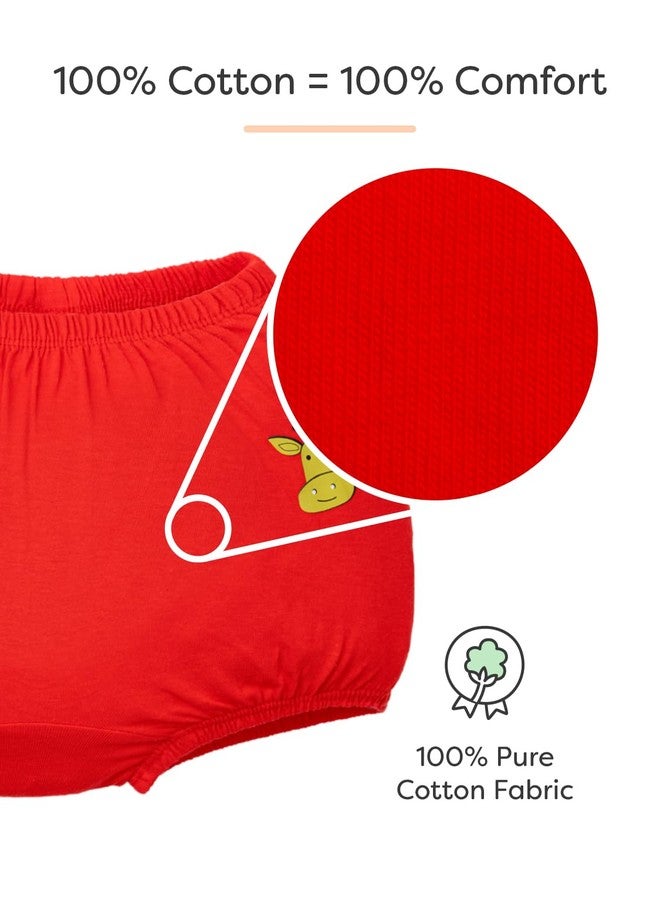 superbottoms Basic™ Bloomer| Unisex, 100% Pure Cotton Innerwear | Breathable & Soft Underwear | Baby Bloomers for 2y - 3y | Wonder Wild I Pack of 5 - Image 4