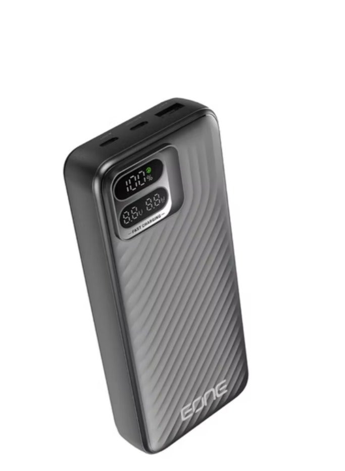 إيون شاحن محمول عالي السعة من EONE بسعة 20000 مللي أمبير في الساعة مع دعم QC 3.0 + PD 2.0 المتقدم، وشاشة LED ذكية، وشحن سريع ثنائي الاتجاه لإدارة طاقة الجهاز بسلاسة - Image 1