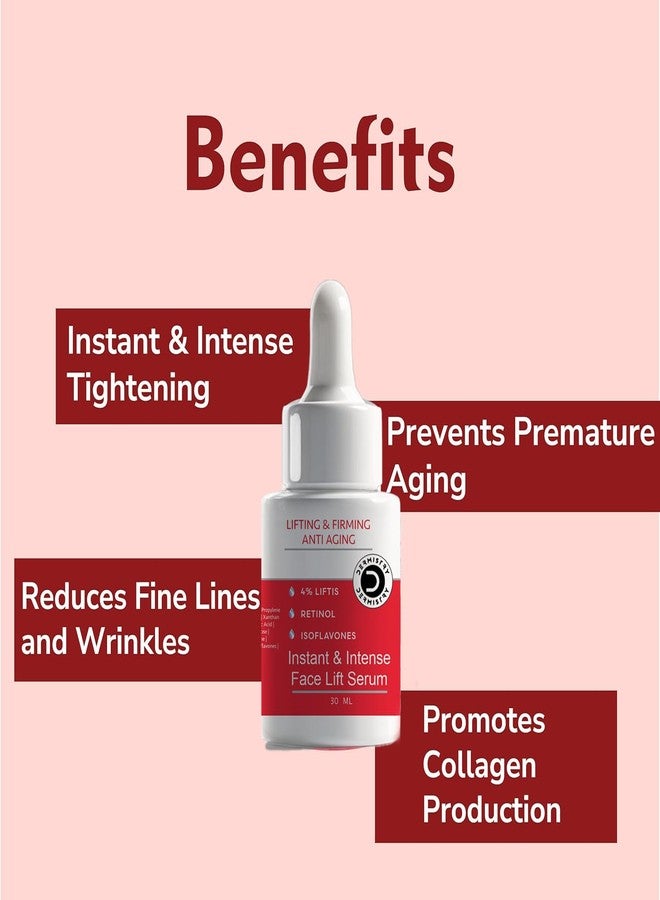 Dermistry Instant Skin Lifting Firming Tightening 4% Liftis Retinol Collagen Boost Day Night Anti Aging Face Serum & SPF 30 Cream For Ageing Wrinkles Dark Circles Fine lines Men Women Dry Oily Skin - Image 3