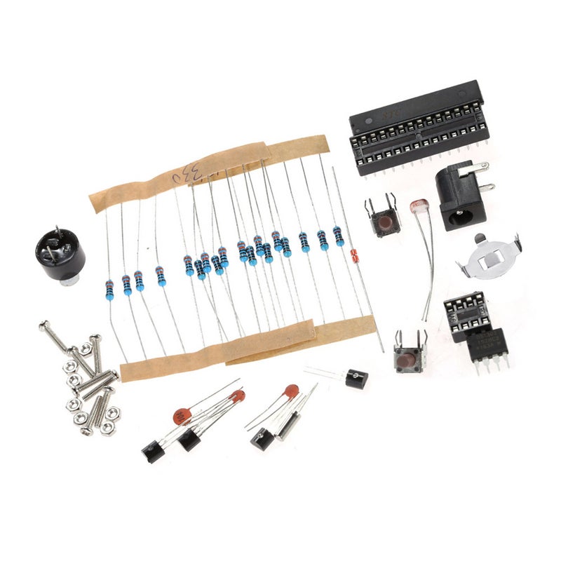 Compact 4-digit DIY Digital LED Clock Kit Light Control Temperature Date Time Display with Transparent Case - Image 5