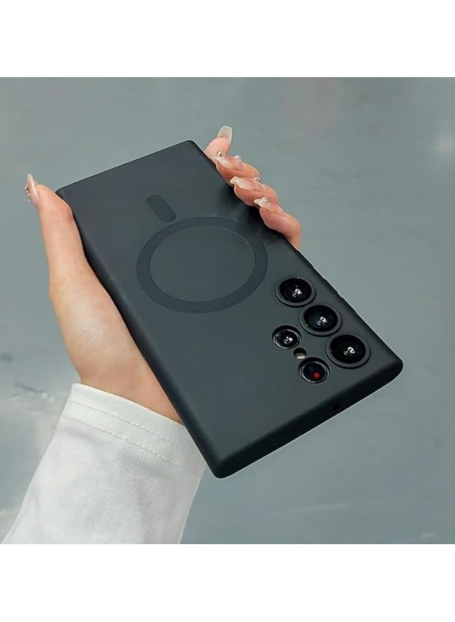 جراب متوافق مع Galaxy Note 20 Ultra مع واقي لعدسة الكاميرا (متوافق مع MagSafe) جراب واقٍ مغناطيسي مضاد للخدش ومضاد للصدمات لهاتف Samsung Galaxy Note 20 Ultra للنساء والرجال - أسود - Image 2