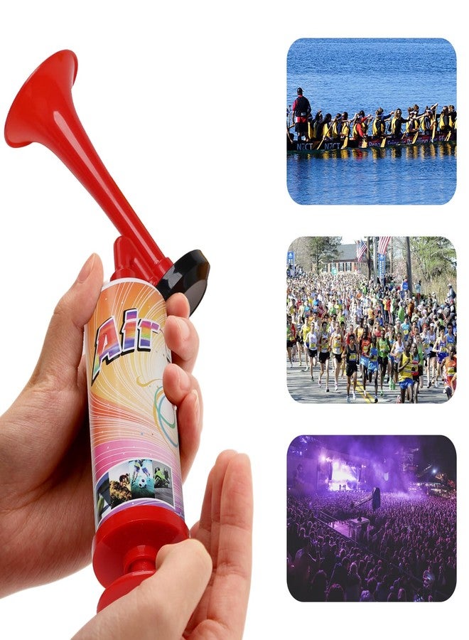 FARBIN Loud Air Horn Handheld Pump Air Horn Noisemakers for Kids Birthday Party, Football Match Sporting Events, Festival Celebrations, Fog Warning Horn Trump, 2pcs (Mini handheld horn 2pcs) - Image 5