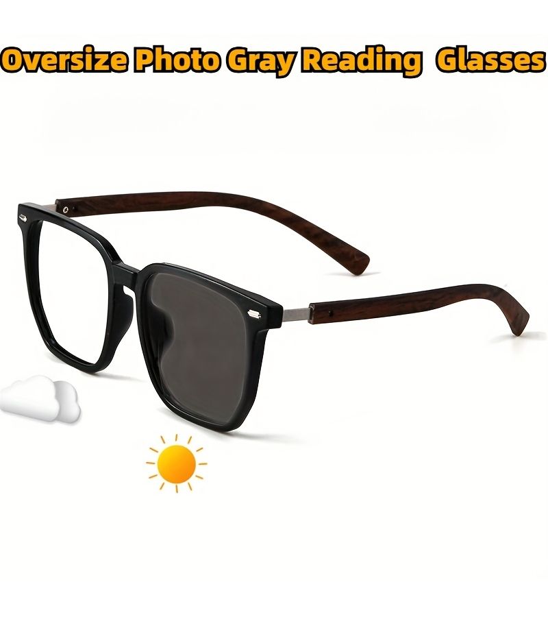 Tea Color Reading Glasses Women Men Sun Square Lens +2.75 - Image 1