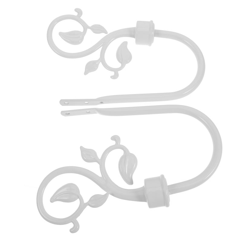 2pcs Leaf Shaped Curtain Holdbacks Handmade Metal Curtain Side Holders For Wall Antique Brass Curtain Hook Pull Backs For Drapes Window - Image 1