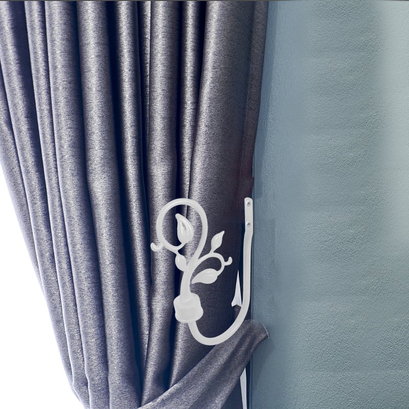 2pcs Leaf Shaped Curtain Holdbacks Handmade Metal Curtain Side Holders For Wall Antique Brass Curtain Hook Pull Backs For Drapes Window - Image 5