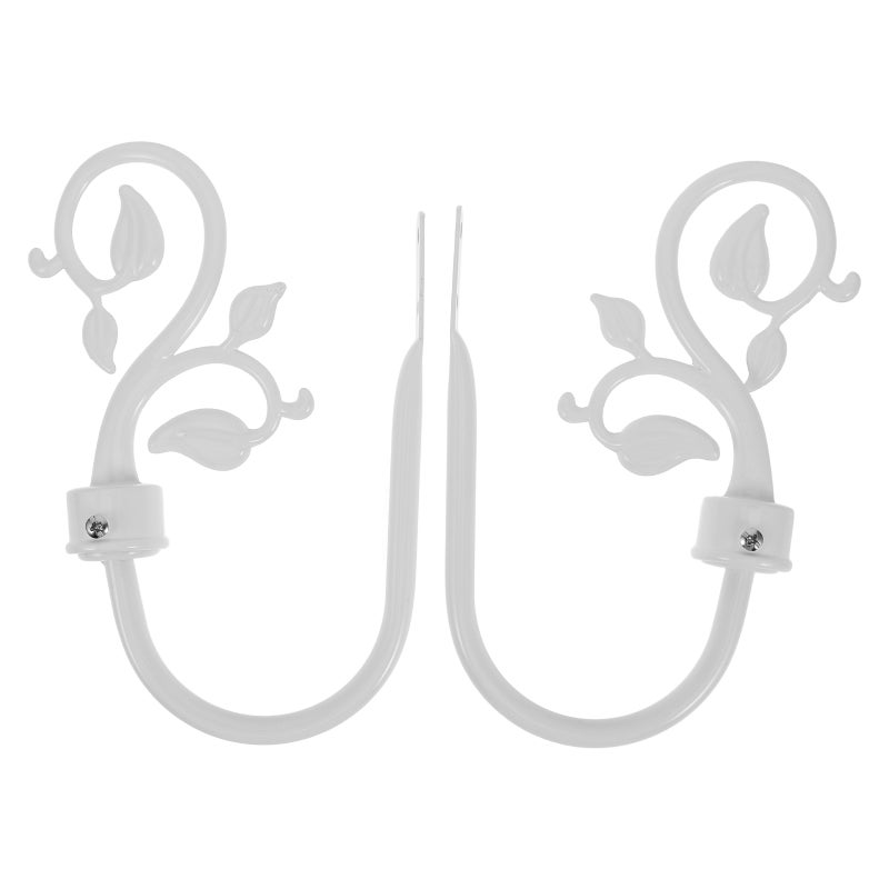 2pcs Leaf Shaped Curtain Holdbacks Handmade Metal Curtain Side Holders For Wall Antique Brass Curtain Hook Pull Backs For Drapes Window - Image 2