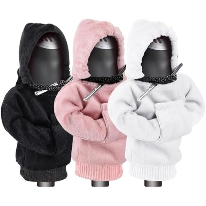 ريحني غطاء غطاء ناقل الحركة سترة ناقل الحركة الشامل للسيارة غطاء مقبض ناقل الحركة سترة مضحكة بغطاء رأس ناقل الحركة 47 بوصة ديكور واقي ناقل الحركة أسود وردي أبيض - Image 2