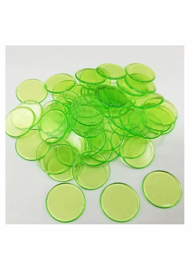 NIBEMINENT Anbane Transparent Color Counters Counting Bingo Chips Plastic Markers with Storage Bag (Multicolored, 250 Pieces)  - Image 3