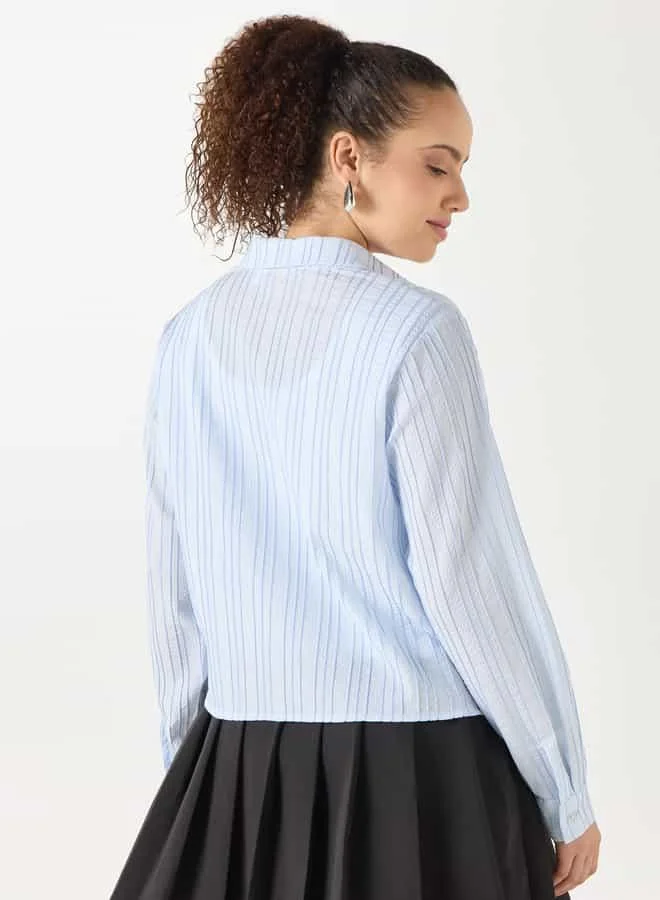Lee Cooper Lee Cooper Striped Shirt with Long Sleeves and Button Closure