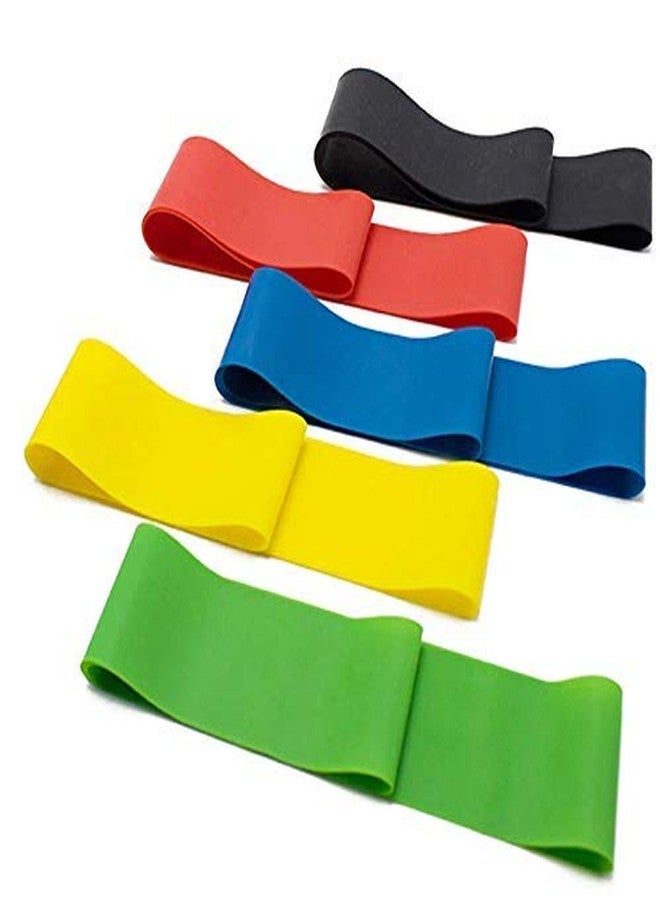 ZIVIK Resistance Loop Bands, Exercise Bands for Home Fitness, Stretching, musale Training, Physical Therapy, Natural Latex Workout Bands, Pilates Flex Bands Pack of 5 - Image 2