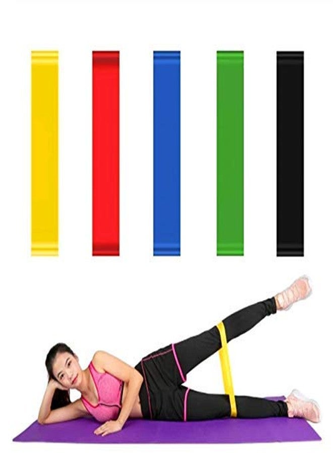 ZIVIK Resistance Loop Bands, Exercise Bands for Home Fitness, Stretching, musale Training, Physical Therapy, Natural Latex Workout Bands, Pilates Flex Bands Pack of 5 - Image 5