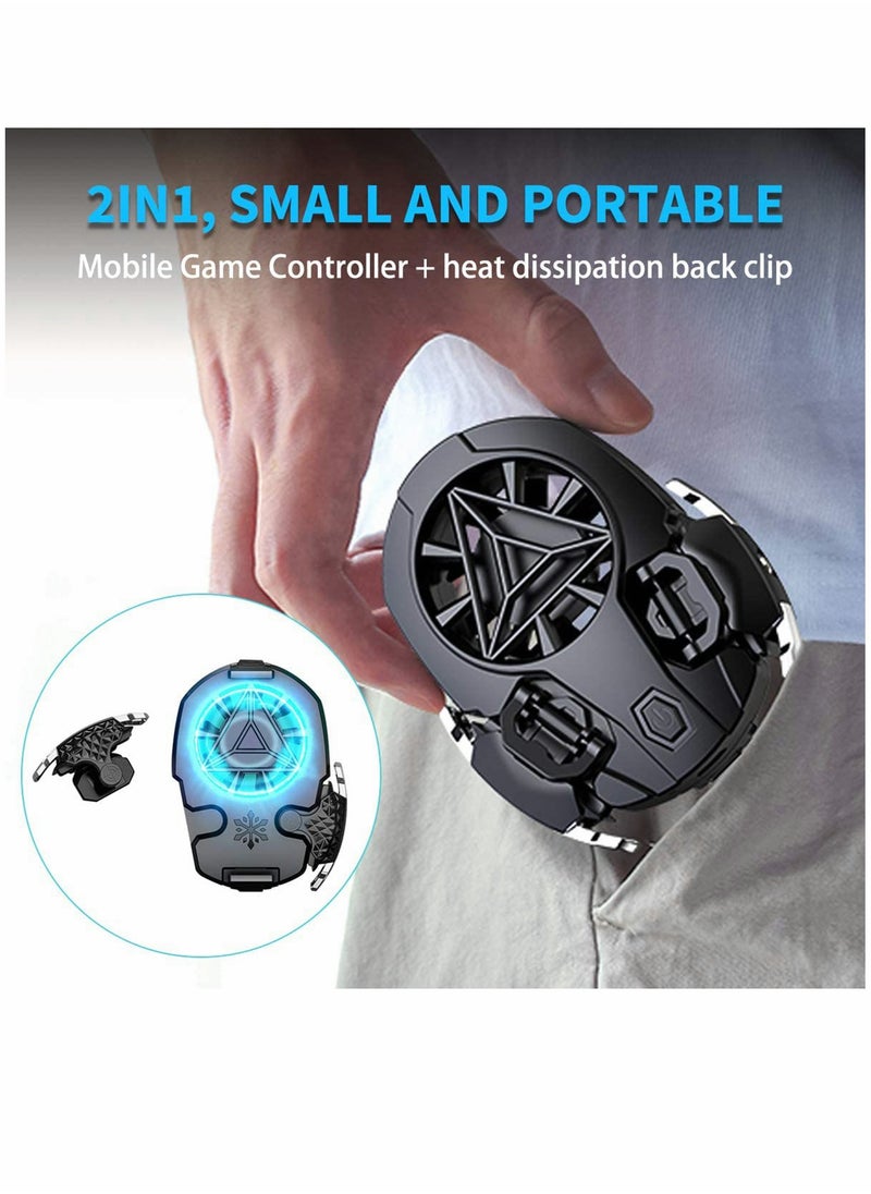 SYOSI - PUBG Mobile Controller PUBG Game Fan Controller Gaming Trigger with Phone Cooling Fan the Best Shooting PartnerPhone Game Controller Gamepad Joystick with Radiator for Call of Duty - Image 1