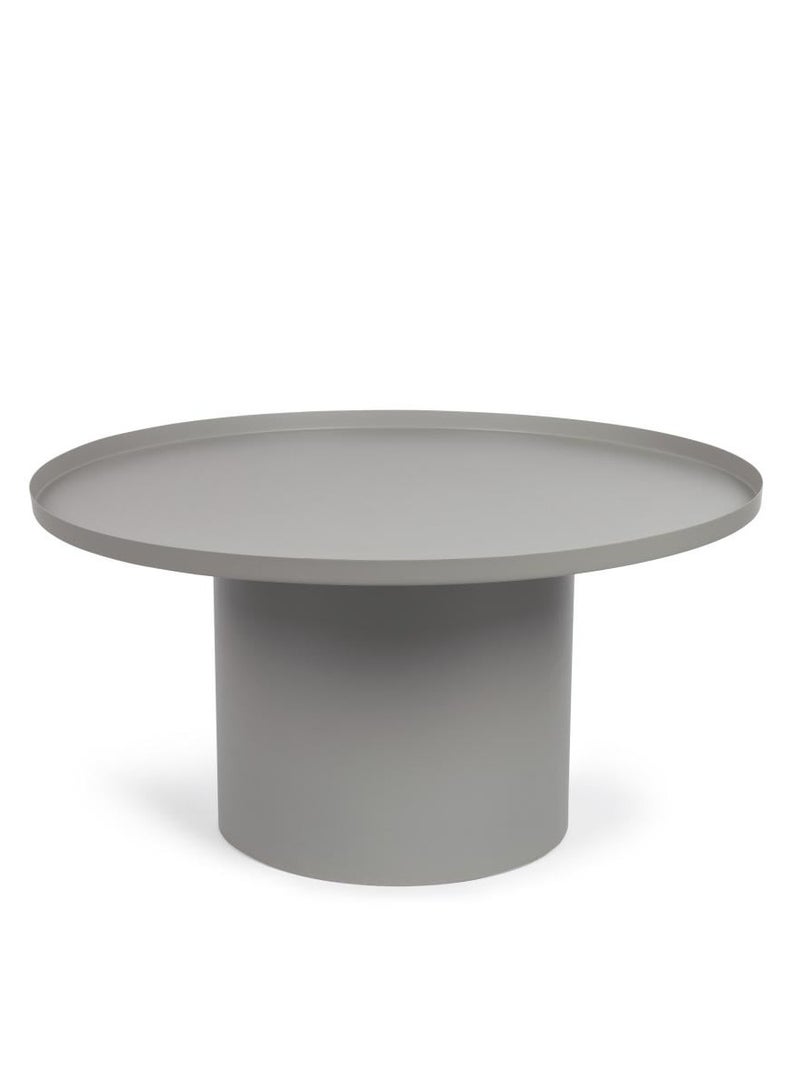 لوفت فليسكا، طاولة قهوة مستديرة، طاولة بجانب السرير، أثاث طاولة أريكة مصنوع من المعدن، D72X36، رمادي، معدن LH0160R03 - Image 2