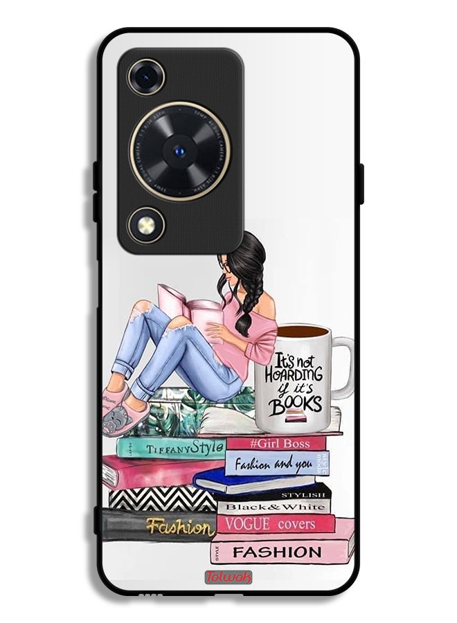 Tolwak Huawei Nova Y63 Protective Case Cover Girl And Fashion Books Art