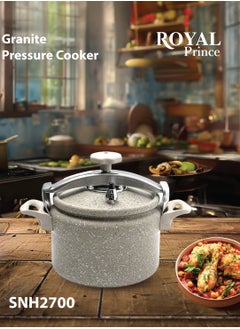 ROYAL PRINCE Granite Pressure Cooker 9 Liters Beige Color SNH2700  - Image 4