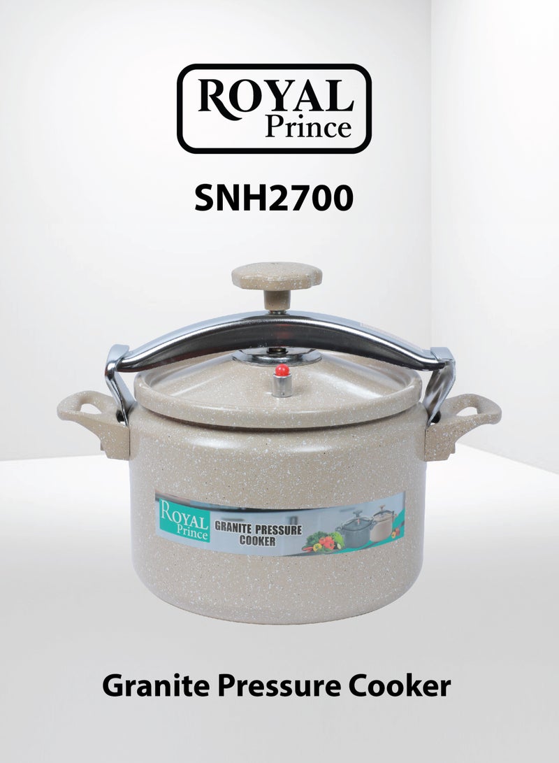 الأمير الملكي طنجرة ضغط جرانيت 9 لتر لون بيج SNH2700 - Image 1