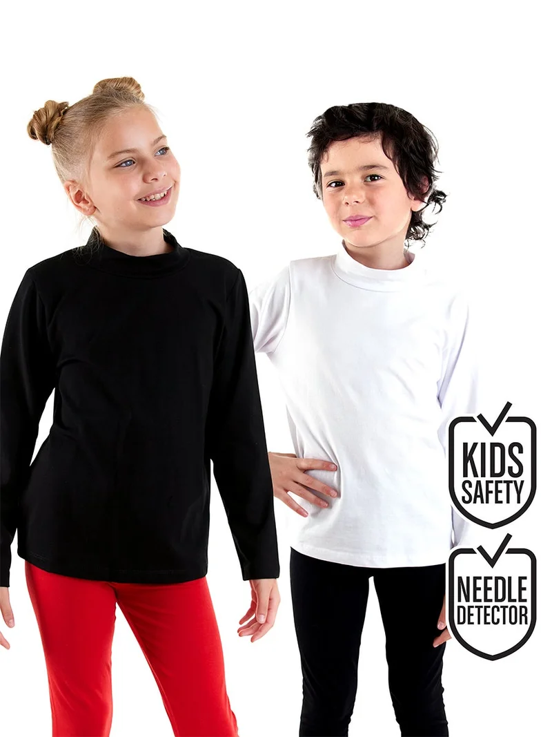 Denokids 2-Pack Basic Turtleneck Unisex T-shirt