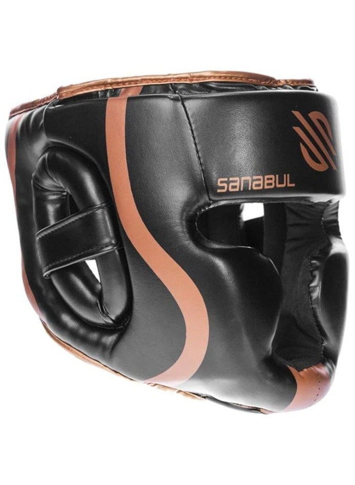 Sanabul  Essential Boxing Headgear for Men & Women | Muay Thai and MMA Headgear | Sparring Headgear | Boxing Head Gear with Full Face Coverage (Copper, S/M)  - Image 2