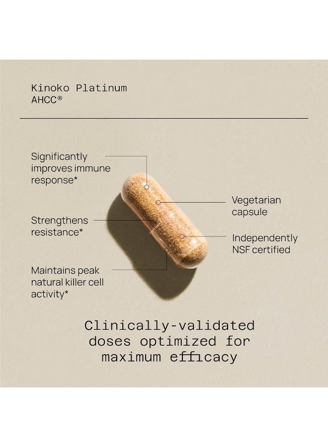 Quality of Life Labs Kinoko Platinum Ahcc Immune Support 60 Vegetarian Supplement - Image 3