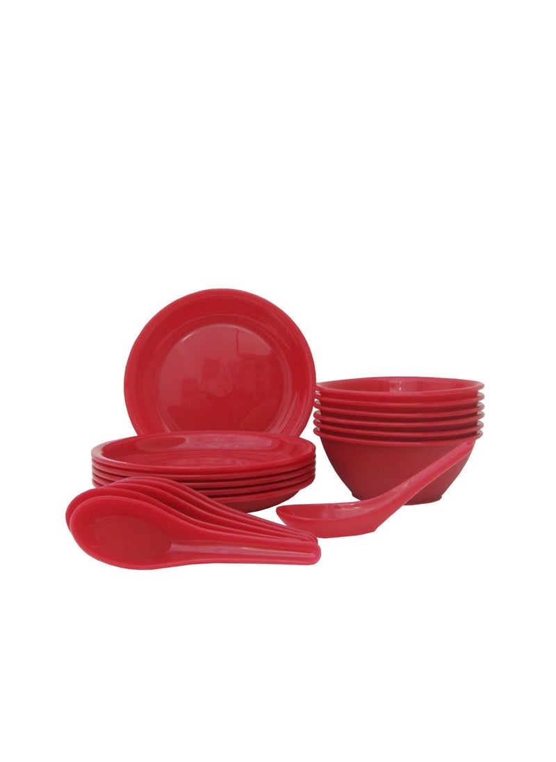Incrizma Incrizma Soup Set, 18-Pieces, Red 
