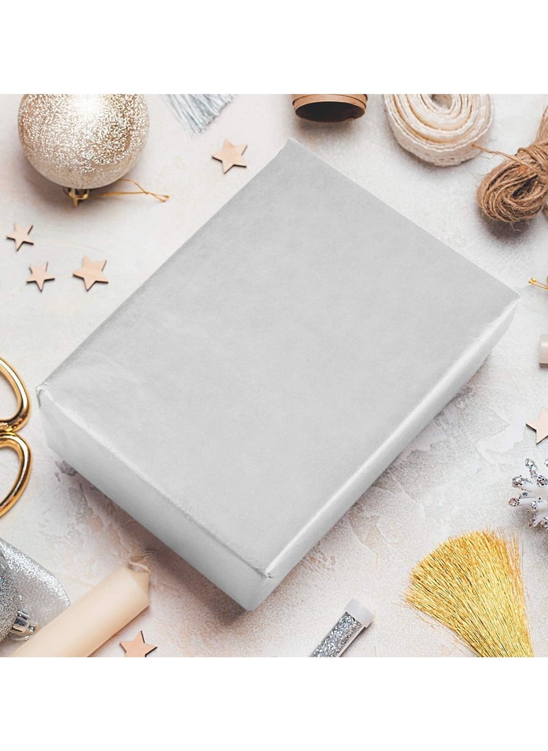 MARKQ - Silver Gift Wrapping Tissue Paper Sheets for DIY Crafts, Gift Bags, Holidays, Birthdays, 50 x 75 cm (20 Sheets) - Image 1