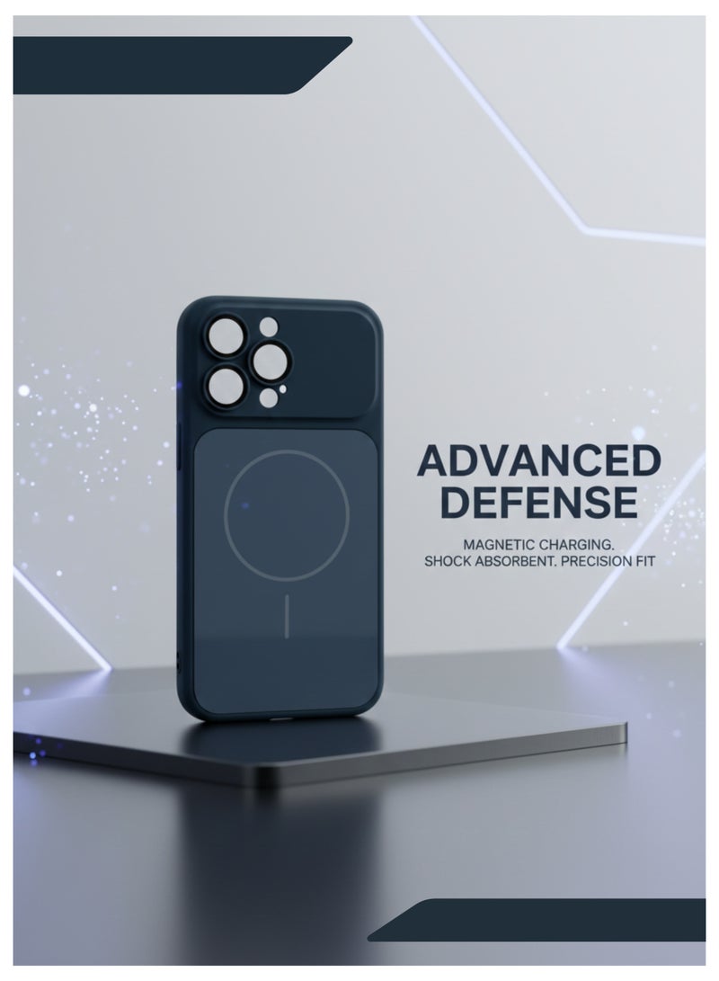 general Premium Skin Feel MagSafe Compatible Case for iPhone 14 Pro Max – Ultra-Slim Shockproof Matte Finish Cover with Built-in Camera Lens Protection (Blue) - Image 1