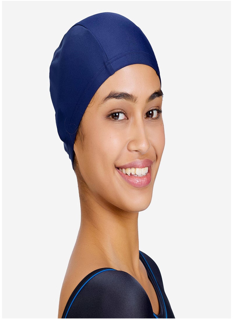 NABAIJI NABAIJI by DECATHLON, Fabric Swim Cap M Lightweight & Quick-Dry Dark Blue  - Image 2