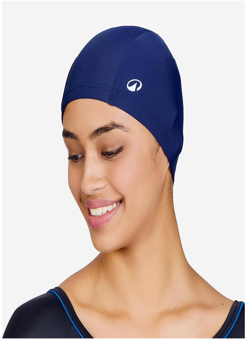 NABAIJI NABAIJI by DECATHLON, Fabric Swim Cap M Lightweight & Quick-Dry Dark Blue  - Image 1