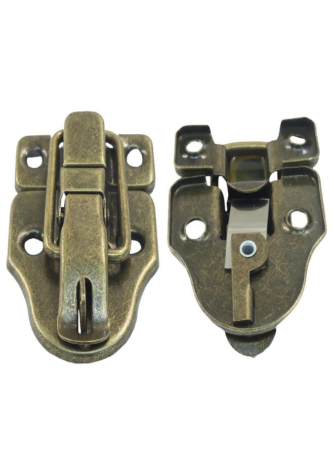 Rierdge 2 Pack Metal Toggle Latch - Duckbilled Hasp Catch with Padlock Hole for Jewelry Box, Cabinet, Toolbox, Case & DIY Crafts(Bronze) - Image 5