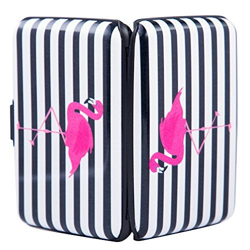 ELFISH Mini RFID Aluminum Wallet Credit Cards Holder Business Card Case Metal ID Case for Men Women (Crane) - Image 3