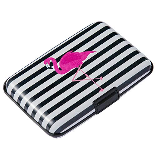 ELFISH Mini RFID Aluminum Wallet Credit Cards Holder Business Card Case Metal ID Case for Men Women (Crane) - Image 4