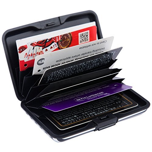 ELFISH Mini RFID Aluminum Wallet Credit Cards Holder Business Card Case Metal ID Case for Men Women (Crane) - Image 5