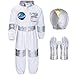 Irtysh Kids Astronaut Costume Flight Jumpsuit Halloween Cosplay Costume With Helmet Gloves Role Play Costume SetM - Image 2